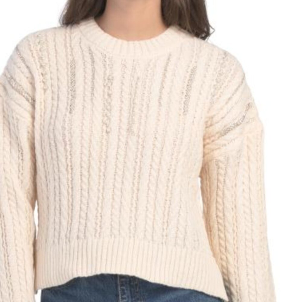 NWT CIEBON Women's Ursa Jeweled Ivory Knit Sweater Size XS - Picture 3 of 5